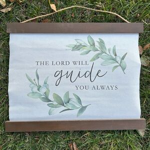 “The Lord will Guide you Always” Canvas Sign